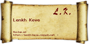 Lenkh Keve névjegykártya